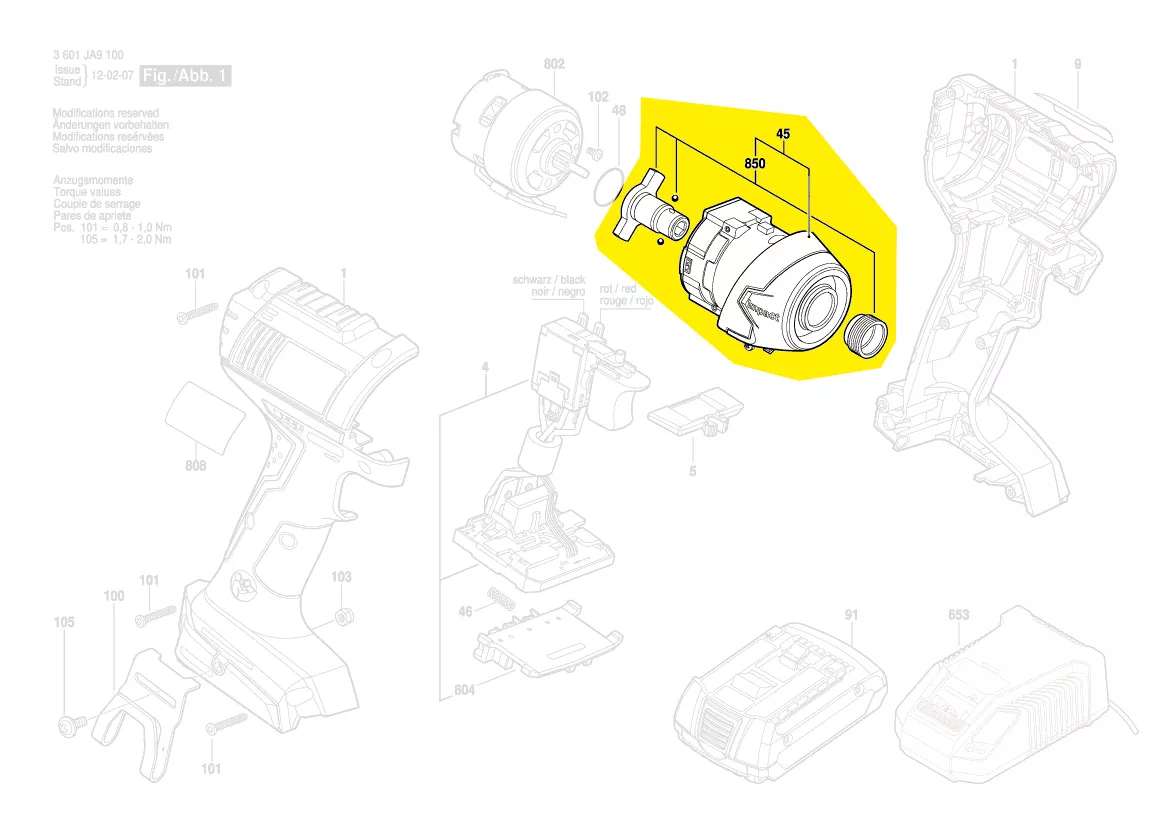 Boîte d\'engrenage planetaire réf. 2 609 199 365 Bosch